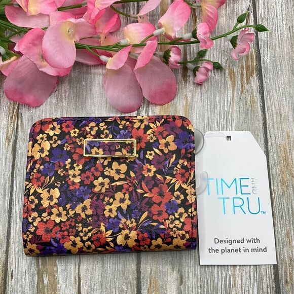 Women’s Sharon Small TwoFold Floral Print Wallet Bag Purse - Picture 1 of 4